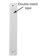 White Wood Mezuzah Case with Silver Shin Outline