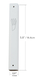 White Wood Mezuzah Case with Silver Shin Outline