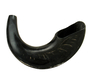 Medium Rams Horn Shofar with Dark Shades  Polished Finish
