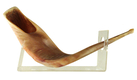 Ram's Horn Lucite Shofar Stand for Large Shofar 18-23 Inches Length