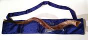 Yemenite Shofar Pouch Blue Velvet - Silver Embroidered Jerusalem Image