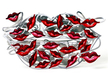 David Gerstein Free Standing Double Sided Lips Sculpture - One Hundred Kisses