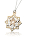 Ha'Ari Kabbalah Tikun Hava Pendant Necklace - Three Stars in Gold and Silver