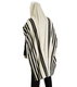 Talitnia Malchut Wool Non Slip Tallit Prayer Shawl Black Stripes - Optional Handmade Tzitzit Strings