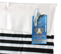 Talitnia Malchut Wool Non Slip Tallit Prayer Shawl Black Stripes - Optional Handmade Tzitzit Strings