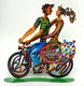 David Gerstein Free Standing Double Sided Bicycle Sculpture - Spring Ride