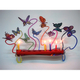 David Gerstein Laser Cut Metal Colorful Chanukah Menorah - Fluttering Butterflies