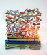 David Gerstein Laser Cut Metal Colorful Chanukah Menorah - Fluttering Birds