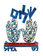 David Gerstein Laser Cut Metal Colorful Chanukah Menorah - Hamsa Shalom Blessing