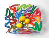 David Gerstein Laser Cut Fruit Bowl or Wall Decoration - Brush Strokes