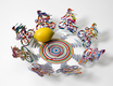David Gerstein Laser Cut Fruit Bowl or Wall Decoration - Cyclists