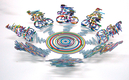 David Gerstein Laser Cut Fruit Bowl or Wall Decoration - Cyclists
