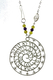 Shraga Landesman Jeremiah Blessing and Palm Trees Necklace - Nickel Silver