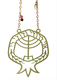 Shraga Landesman Brass Wall Hanging Wheat and Menorah - Ani Ledodi