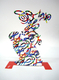 David Gerstein Free Standing Double Sided Music Sculpture - Trumpet Player