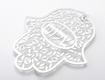 Dorit Judaica Floating Letters Wall Hamsa Pomegranate Shalom Blessing