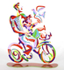 David Gerstein Free Standing Double Sided Bicycle Sculpture - Weekend Ride