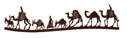 David Gerstein Free Standing Double Sided Sculpture - Caravan Silk Route