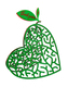 David Gerstein Free Standing Double Sided Heart Sculpture - Think Green