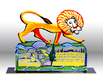 David Gerstein Free Standing Double Sided Sculpture - Ariel Lion protects Jerusalem