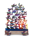 David Gerstein Birds in Flight Colorful Hanukkah Menorah Laser Cut Metal