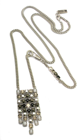 Amaro Handmade Black and Silver Pendant Necklace- From the Primitive Collection