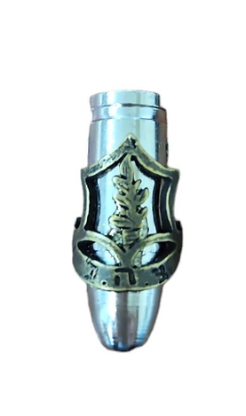 Necklace, Israeli Army Silver Bullet Pendant with IDF Emblem - Ball Chain