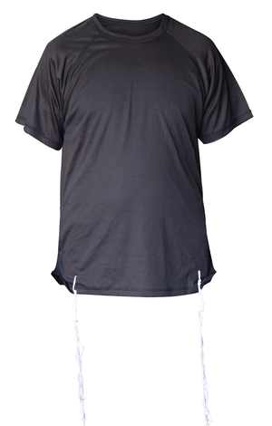 Talitnia Dry-Fit Tzitzit T-shirt With Kosher Tzitzis - Black