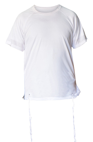 Talitnia Dry-Fit Tzitzit T-shirt With Kosher Tzitzis - White