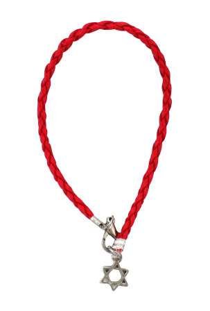 Red Braided Cord Kabbalah Bracelet - Silver Star of David