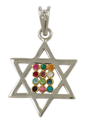 Gold Filled Two Tone Star of David Choshen Pendant
