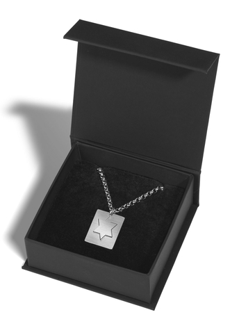 Adi Sidler Stainless Steel Necklace  Cutout Star of David Pendant