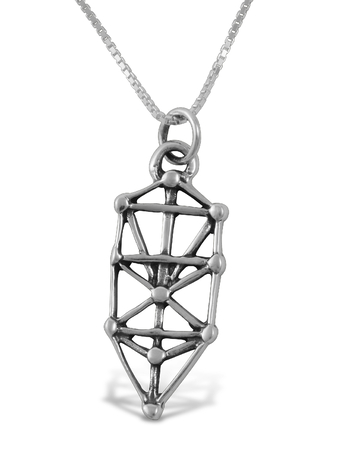 Kabalistic Tree of Life Pendant Jewish Kabbalah Necklace Pendant 925 Sterling Silver