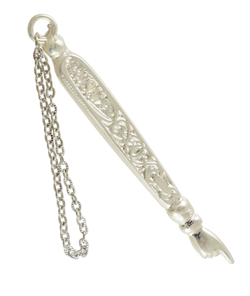 Decorative Metal Torah Pointer  Either Pewter or Silver Plate Finish