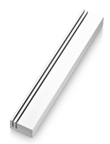 Adi Sidler Laser Cut Vertical Tracks Mezuzah Case - White