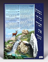 Laminated Colorful Wall Poster - Nishmat Kol Chai