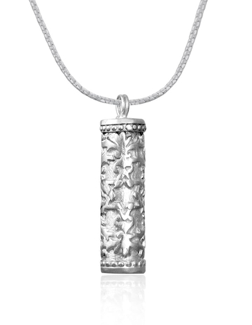 Sterling Silver Mezuzah Pendant Necklace by Studio Golan