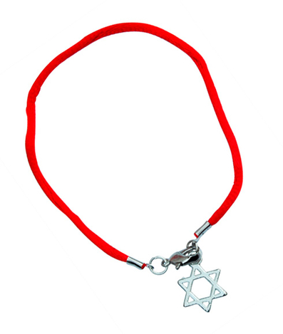 Red Thread Kabbalah Bracelet, Star of David Charm - Silver