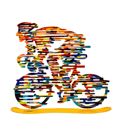 David Gerstein Free Standing Double Sided Bicycle Sculpture - Armstrong
