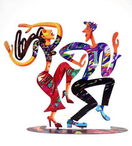David Gerstein Free Standing Double Sided Sculpture Figures - Dancers