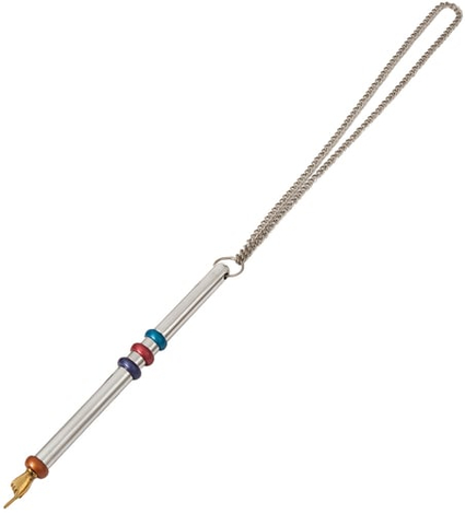 Yair Emanuel Anodized Aluminum Silver Torah Pointer Yad - Multicolor Rings