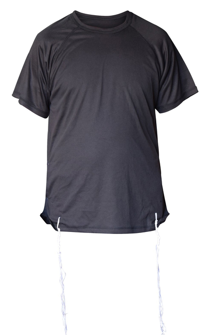 Talitnia Dry-Fit Tzitzit T-shirt With Kosher Tzitzis - Black