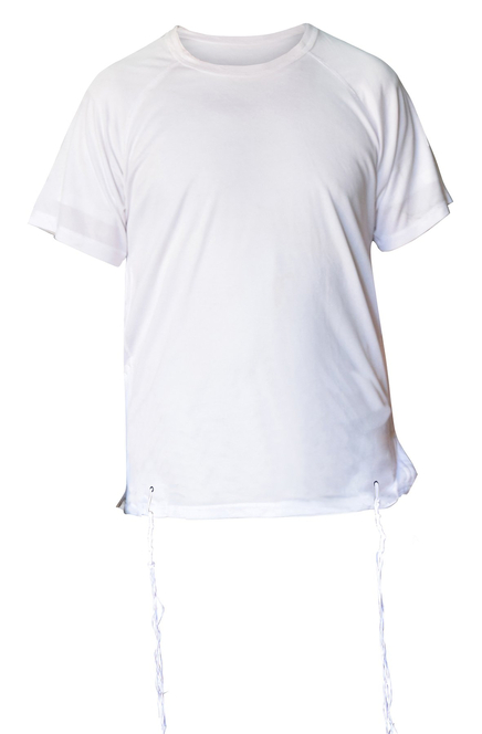 Talitnia Dry-Fit Tzitzit T-shirt With Kosher Tzitzis - White