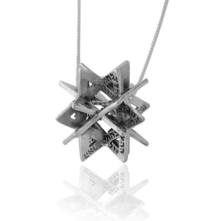 HaAri Jewelry Secrets of the Merkava Pendant Necklace Kabbalah
