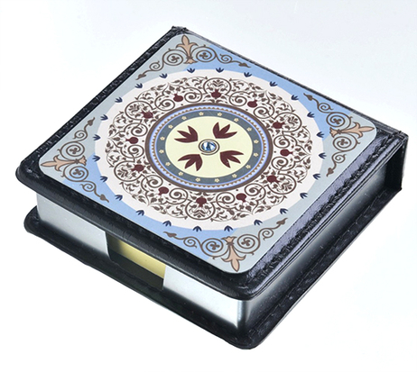 Dorit Judaica Decorative Memo Box  Pomegranate Mandala with Swarovski Stone