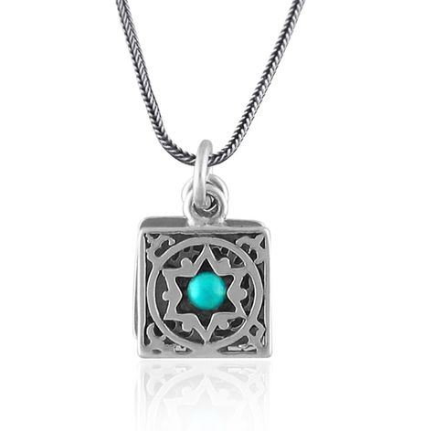 Silver Traveler's Prayer Double Pendant by Golan Studio