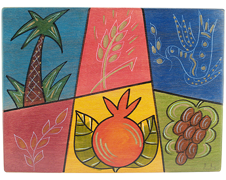 Rectangular Wood Placemat - Seven Species Design by Kakadu