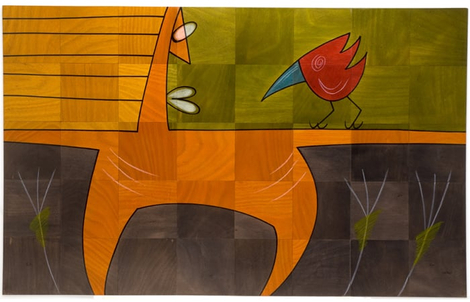 Floor Mat Pose by Kakadu Art