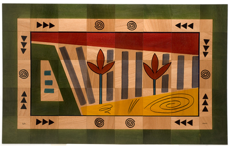 Floor Mat Sun Stems by Kakadu Art