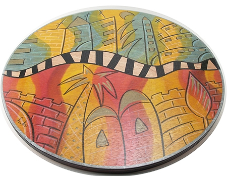Jerusalem Lazy Susan Composi by Kakadu Art